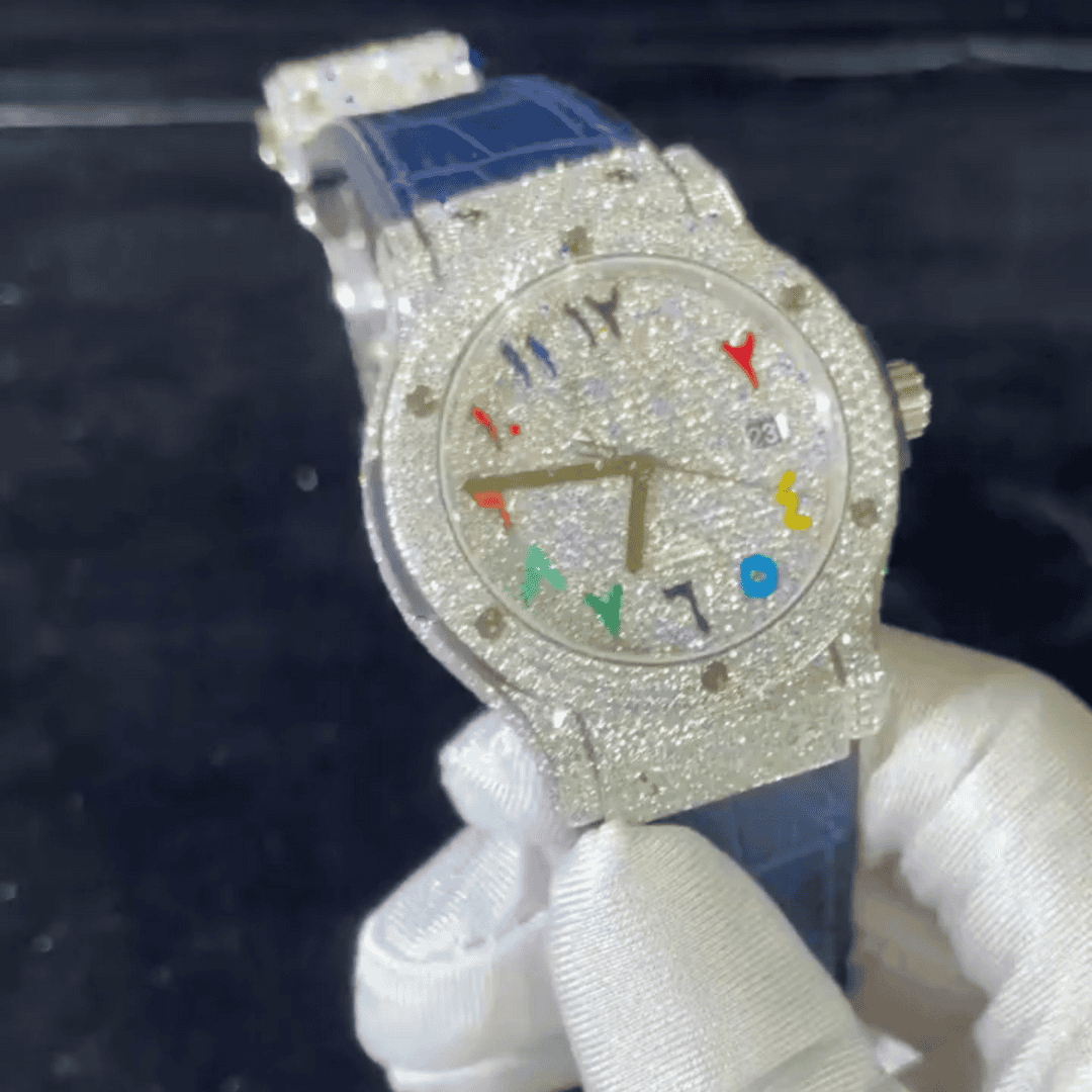 Classic Moissanite Iced Out Bust Down Automatic Watch - Image 3