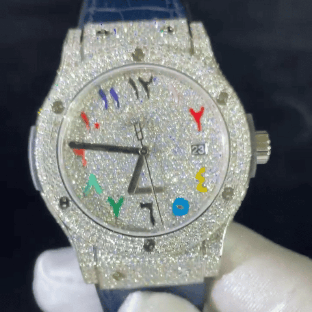 Classic Moissanite Iced Out Bust Down Automatic Watch - Image 2