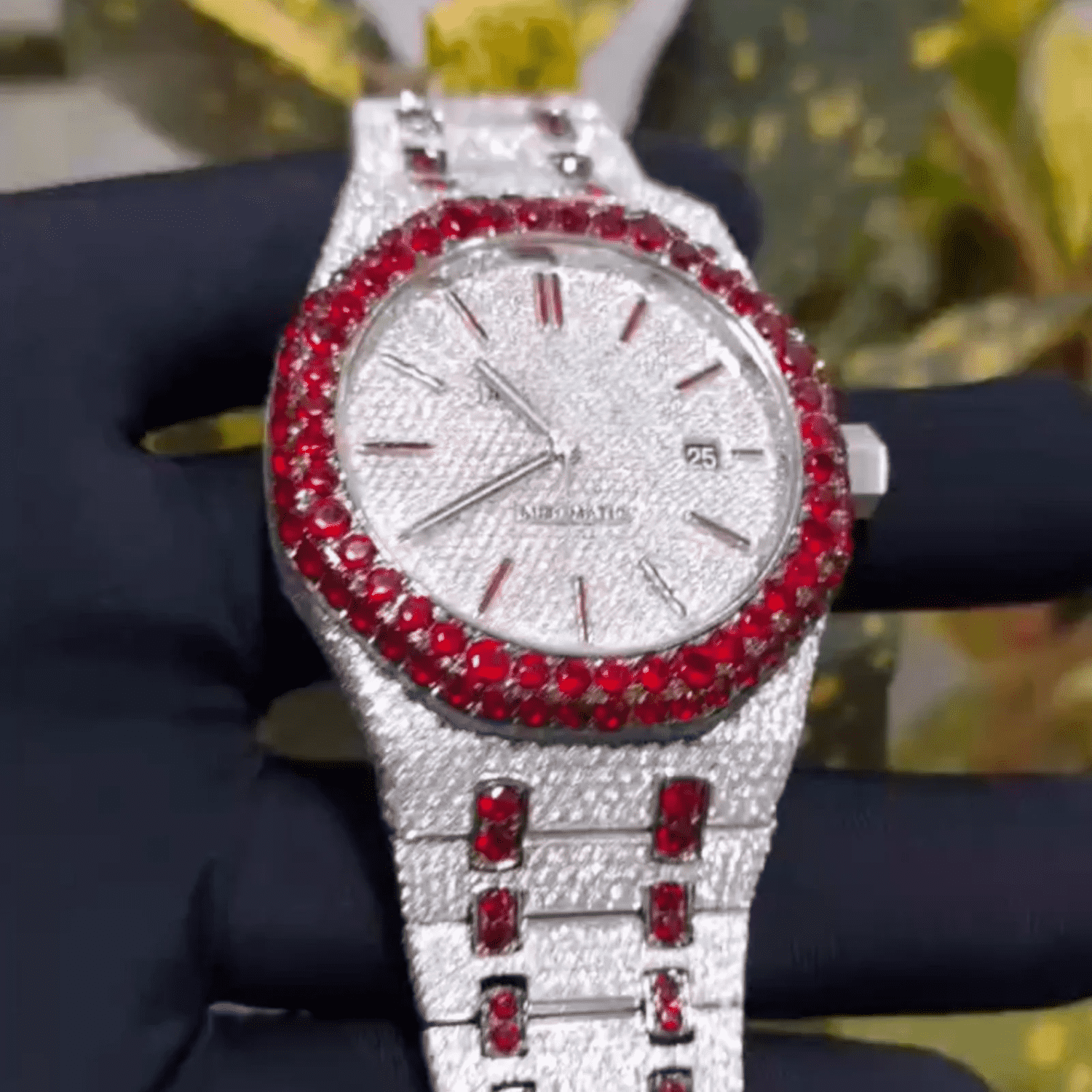 Iced Out Moissanite Diamond Watch (Classic Design) - Image 3