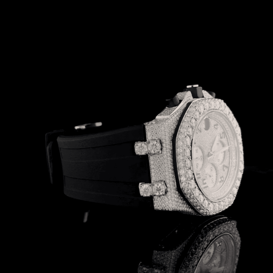 Fully Iced Bust Down Moissanite Watch For Drip - Image 5