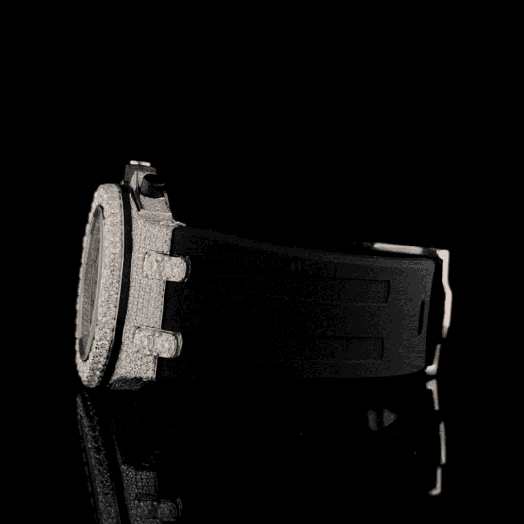 Fully Iced Bust Down Moissanite Watch For Drip - Image 9