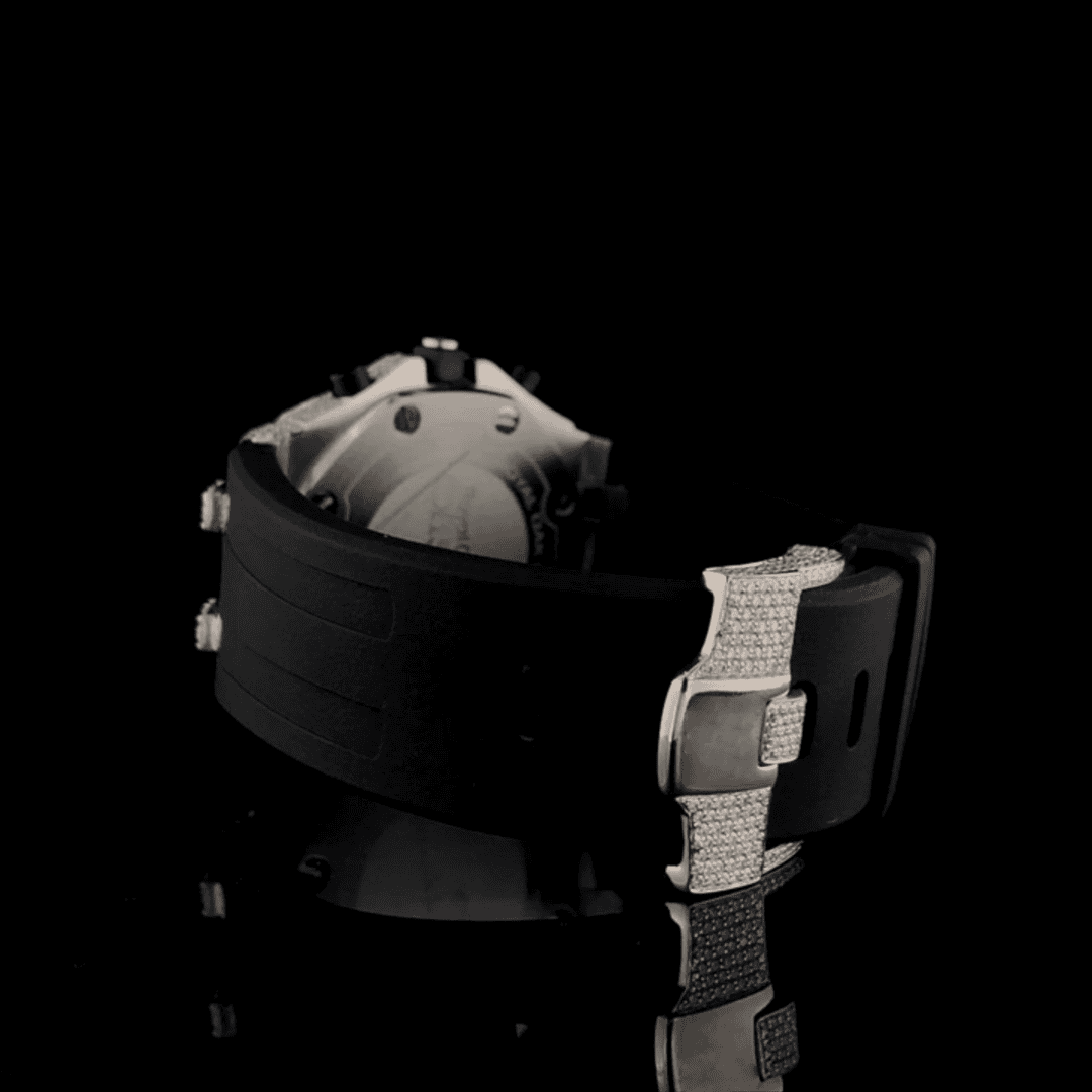 Fully Iced Bust Down Moissanite Watch For Drip - Image 8