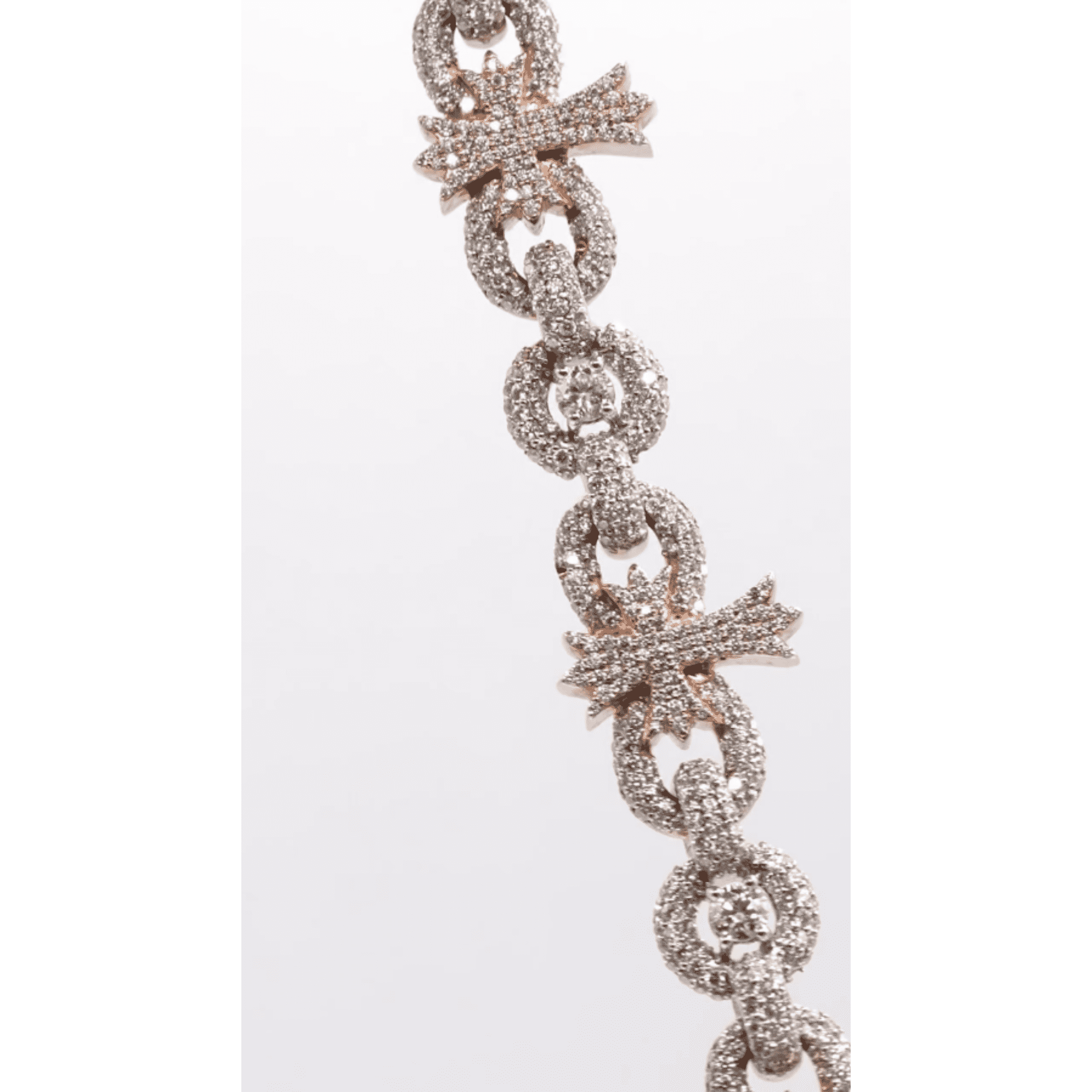 20mm Mens Silver Cuban Link Chain Moissanite