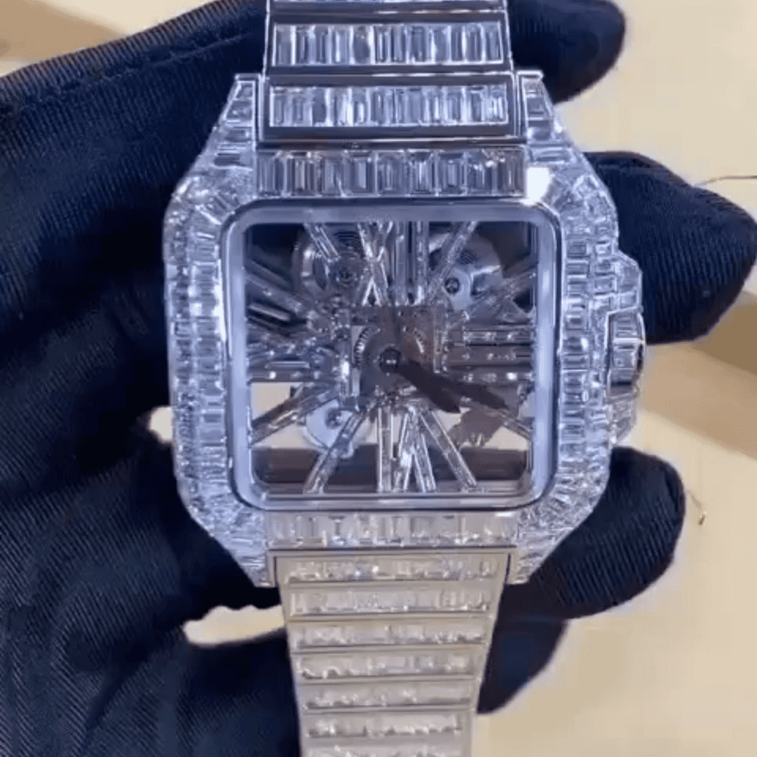 Iced Out Moissanite Watch For Men - Image 5