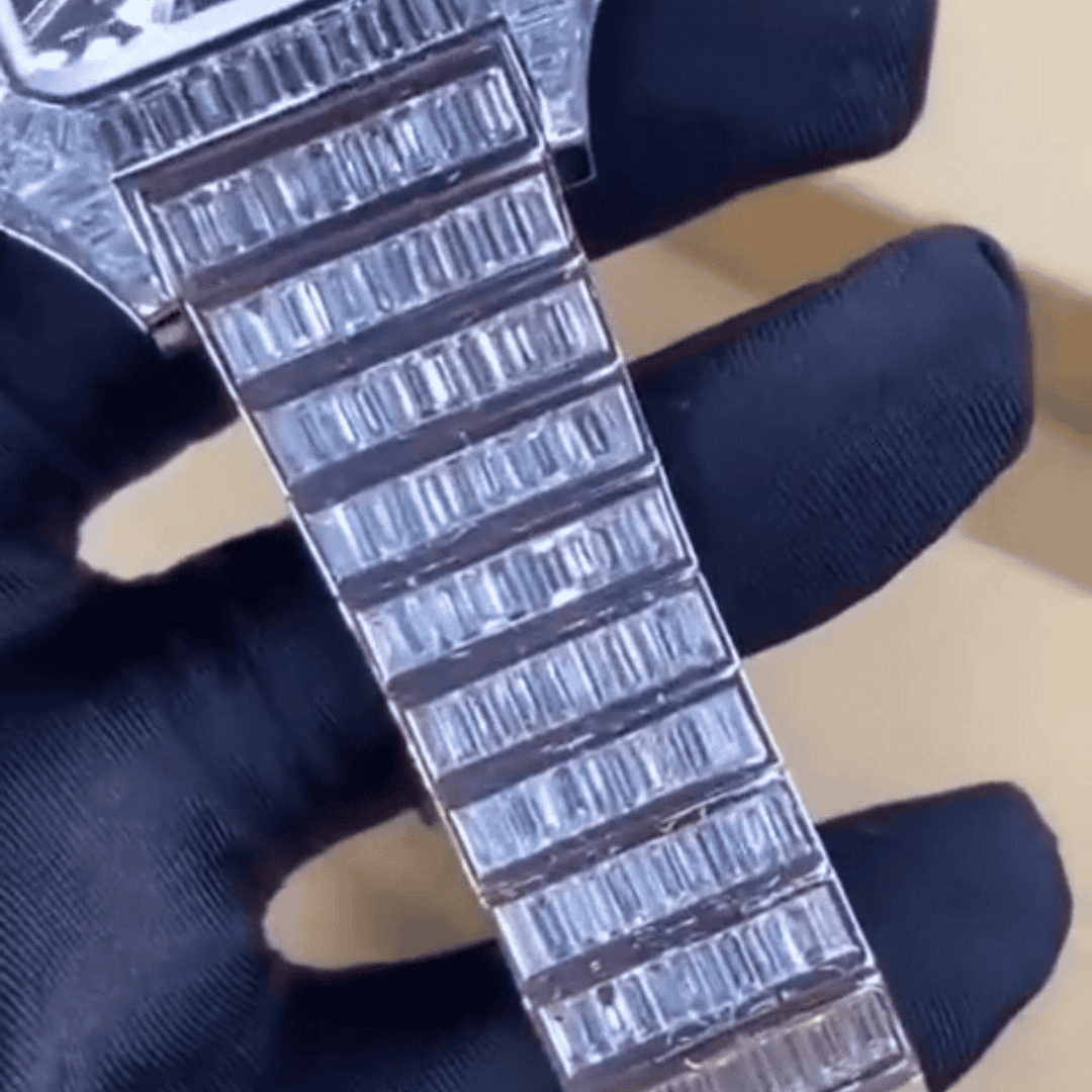 Iced Out Moissanite Watch For Men - Image 2
