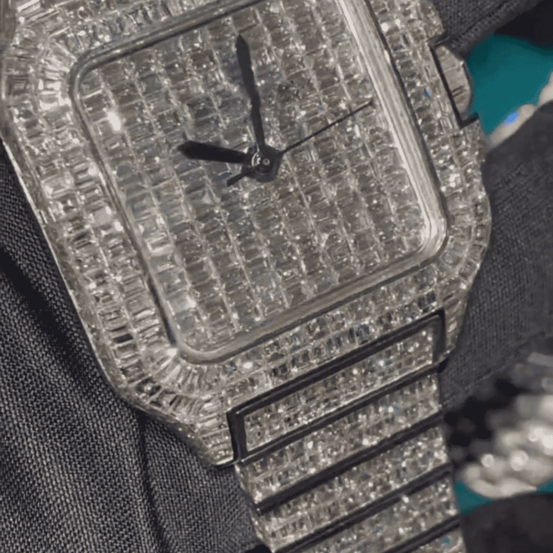 Stainless Steel Hip Hop Luxury Moissanite Watch - Image 2