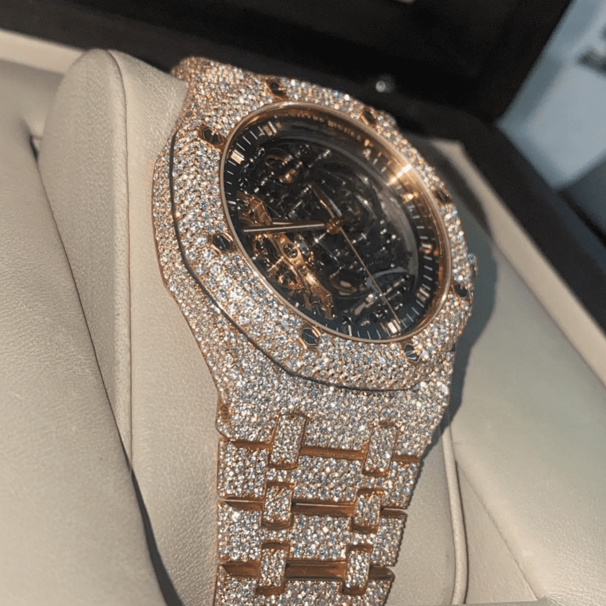 Classic Automatic Watch with Iced Out Bust Down Finish - Image 4