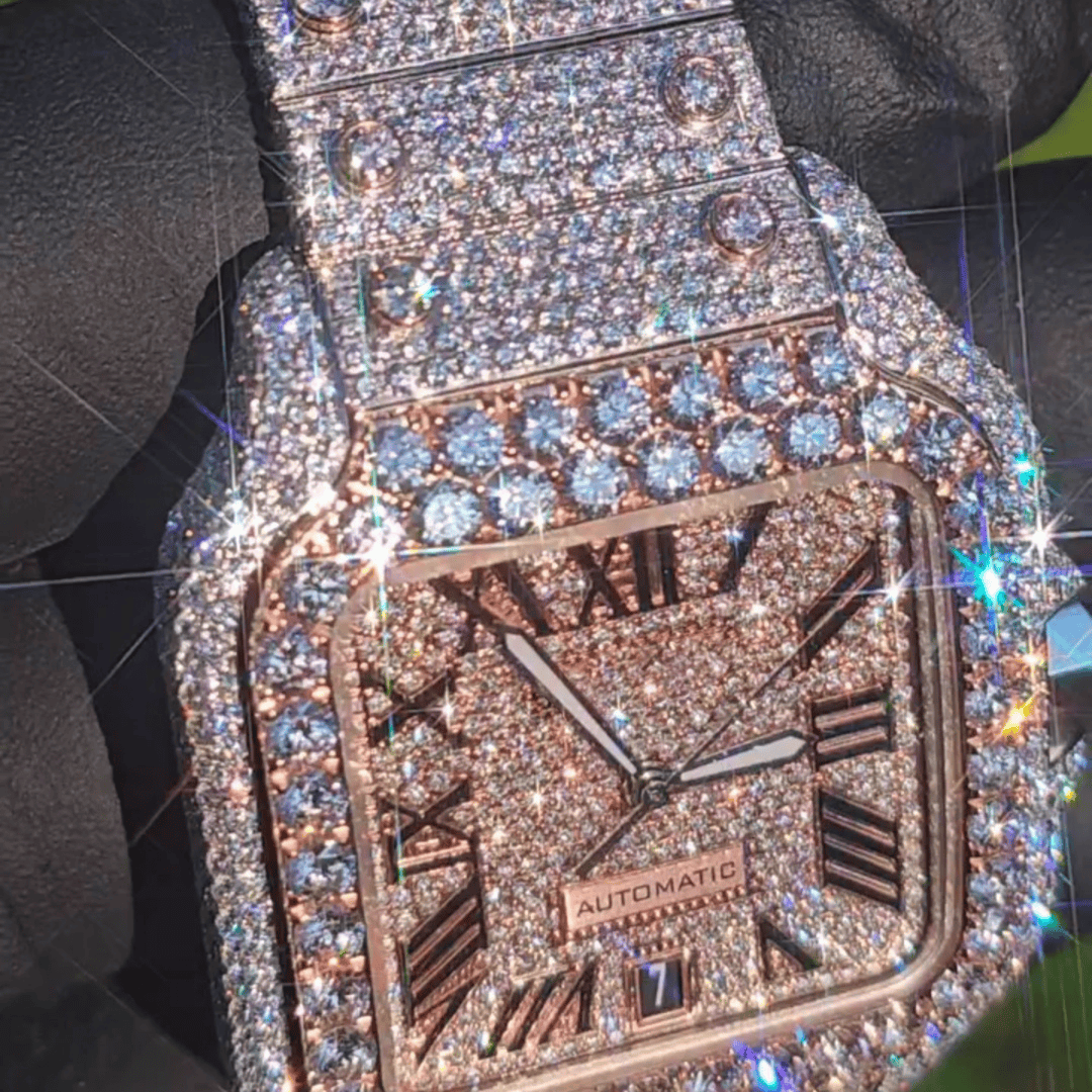 VVS Moissanite Hip Hop Fully Iced Out Watch - Image 3