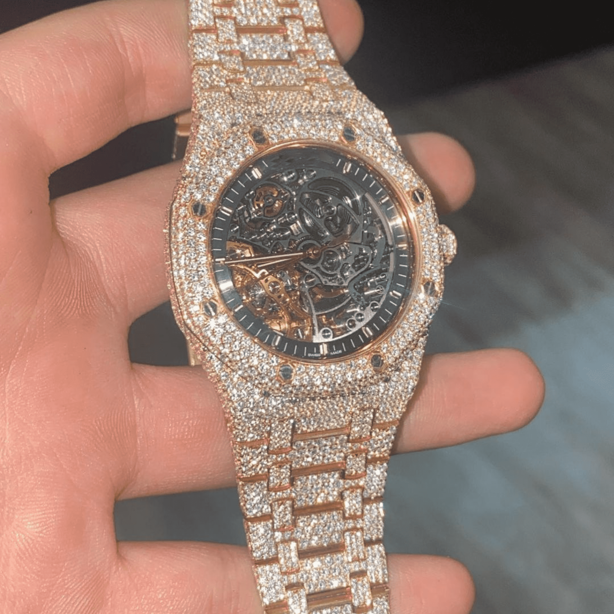 Classic Automatic Watch with Iced Out Bust Down Finish - Image 5