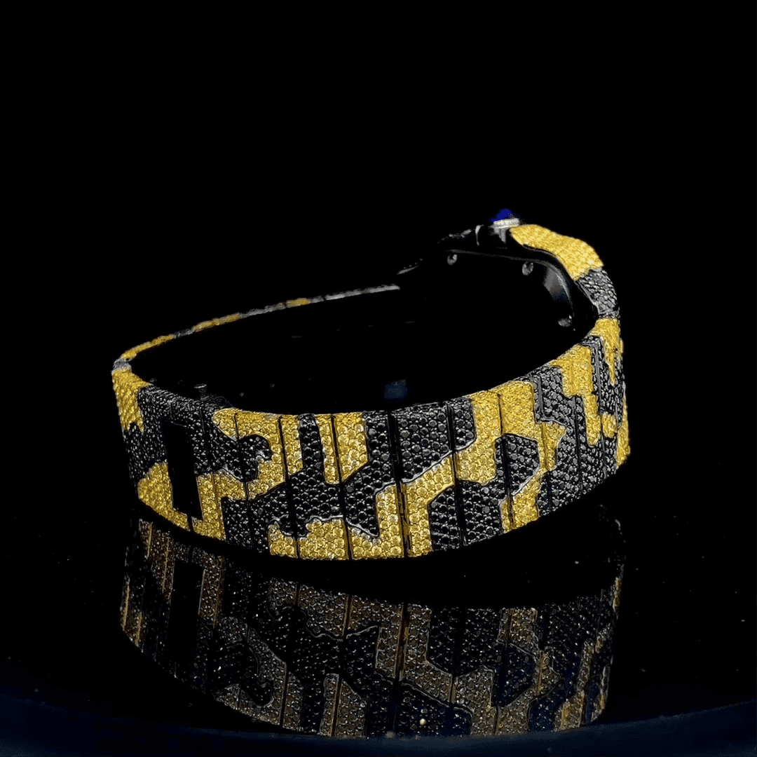 Men’s Stainless Steel Bust Down VVS Moissanite Watch - Image 4