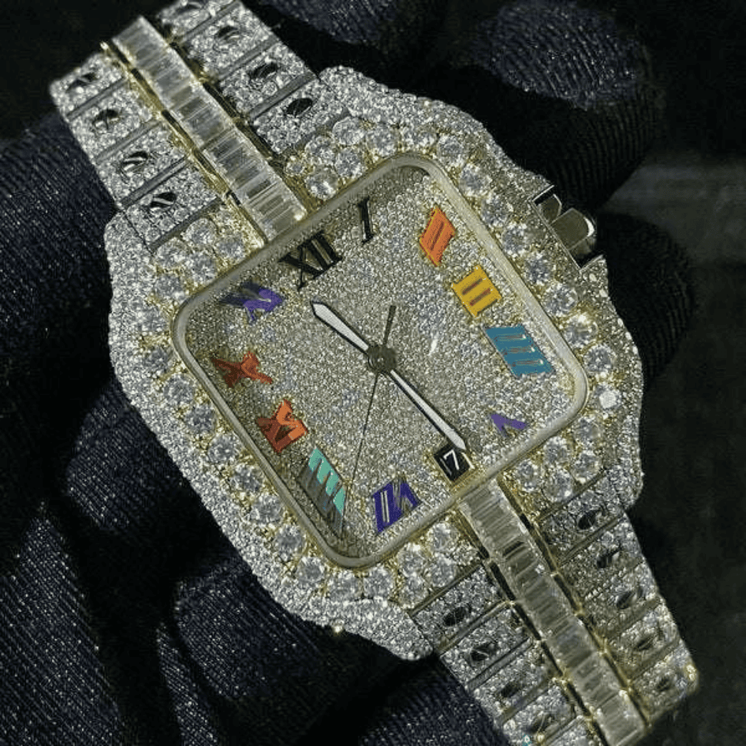 VVS Moissanite Iced Out Stainless Steel Luxury Watch - Image 2