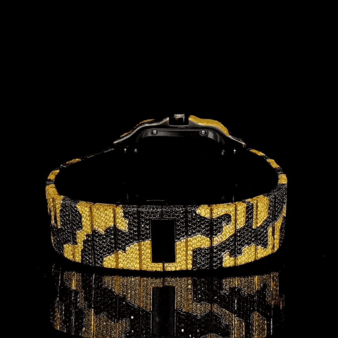 Men’s Stainless Steel Bust Down VVS Moissanite Watch - Image 3