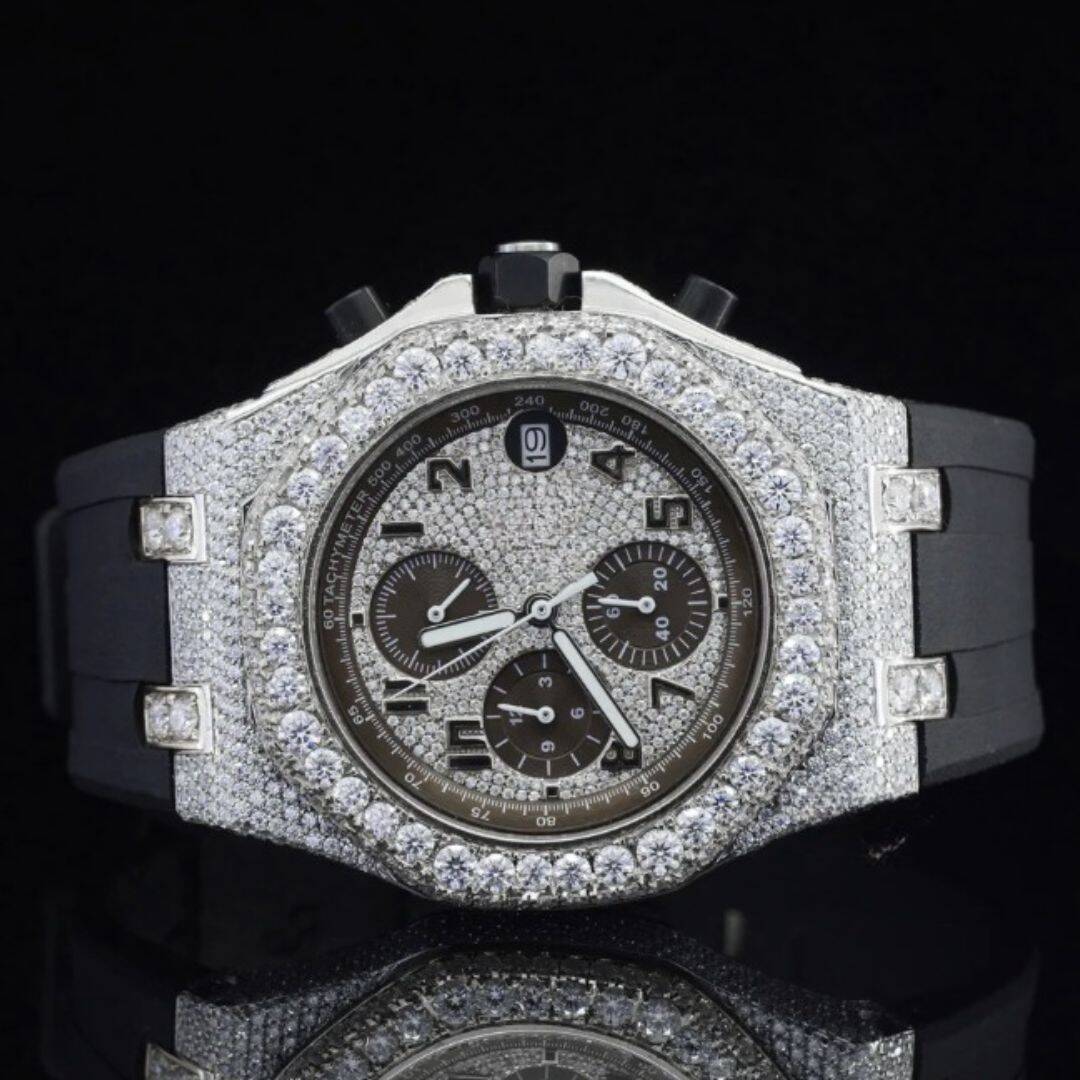 Iced Out Moissanite Watch for Women and Men - Image 8