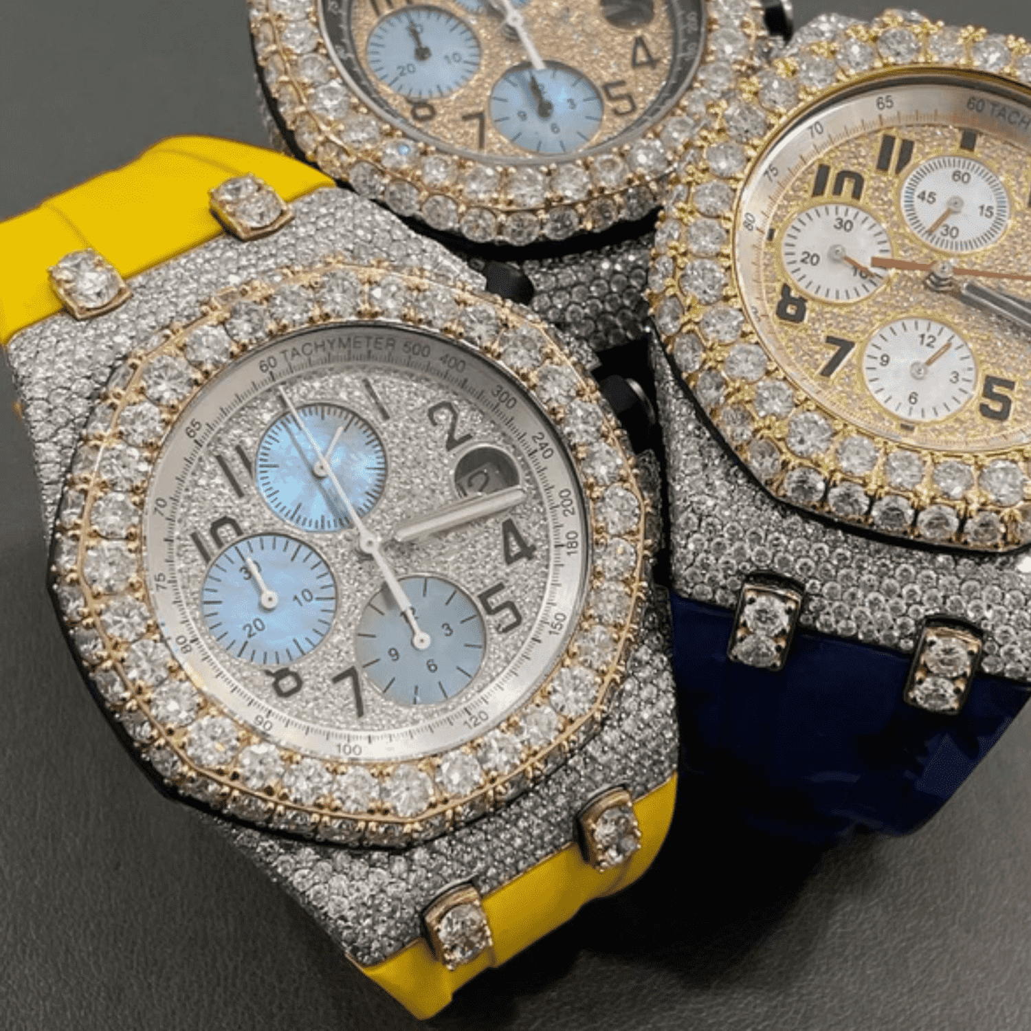 Diamond Moissanite Fully Iced Out Watch - Image 2