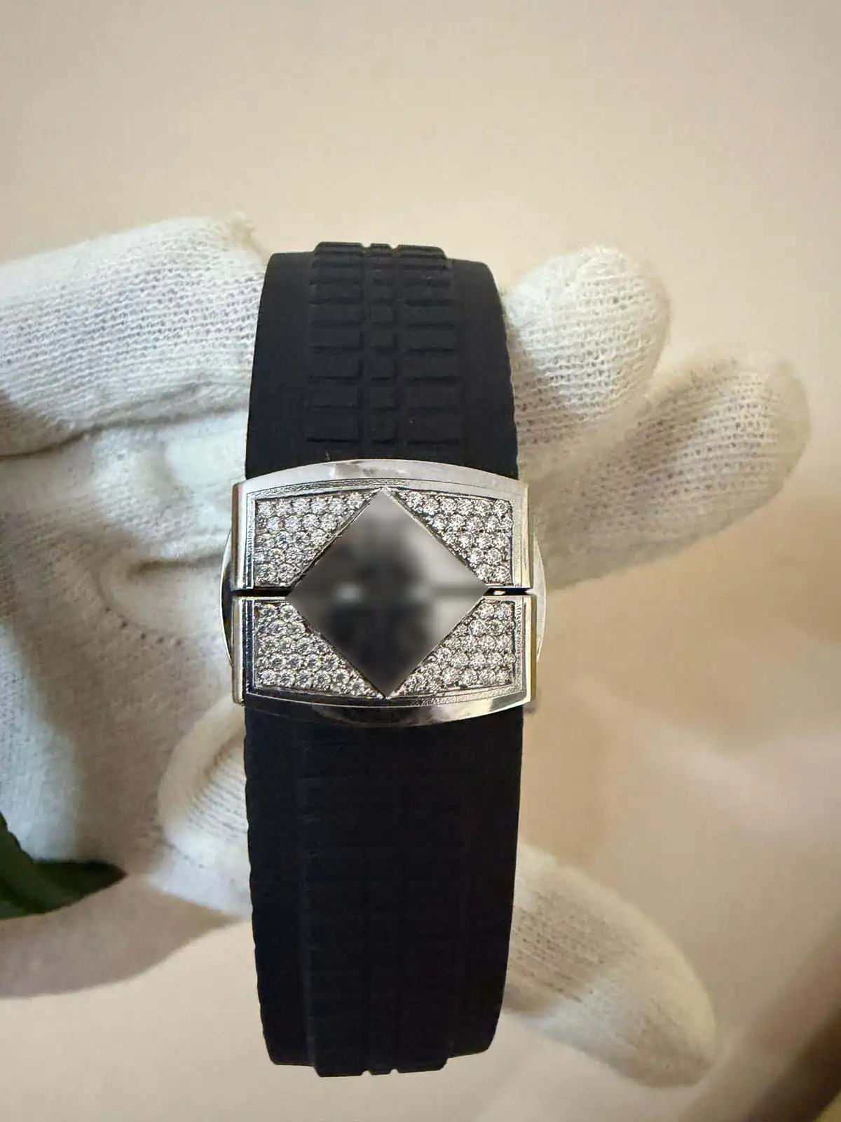 IcedJewelz Fully Iced Out Custom Sport Watch – Black & Olive Green Edition - Image 3