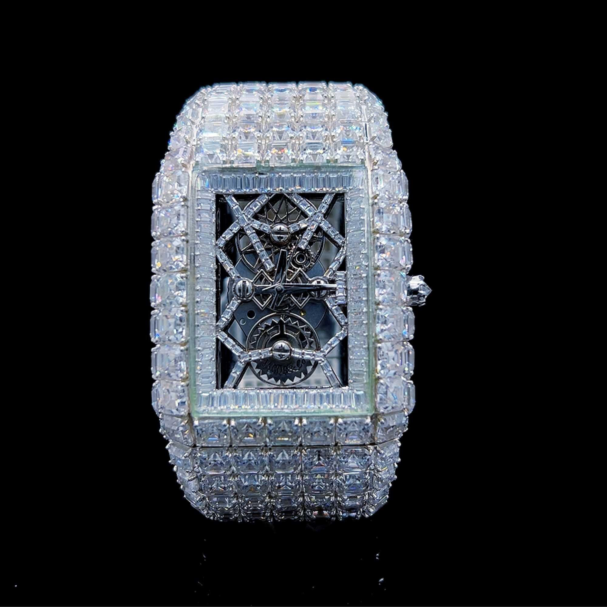 Bust Down Moissanite Watches Iced Out with VVS Stones 1 Bust Down Moissanite Watches Iced Out with VVS Stones