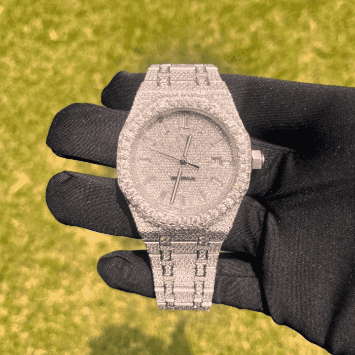 Stainless Steel Iced Out Luxury Watch for Women 1 Stainless Steel Iced Out Luxury Watch for Women