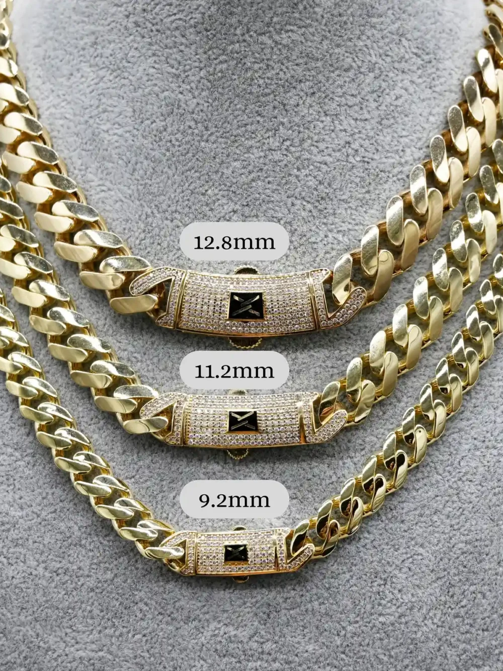 IcedJewelz Solid 10K Gold Miami Cuban Chain | 9mm - 13mm
