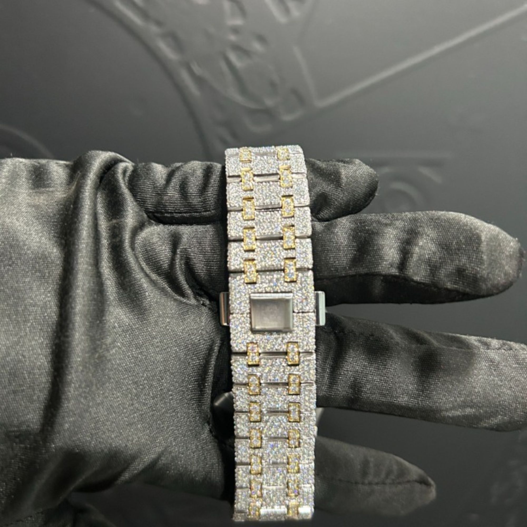 Moissanite Diamond Watch In Unique Style Fully Iced Out Watch Custom - Image 3