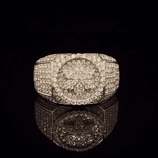 Unique 925 Silver Iced Out Rings, Hip Hop Rings, Featured with VVS Moissanite Diamonds