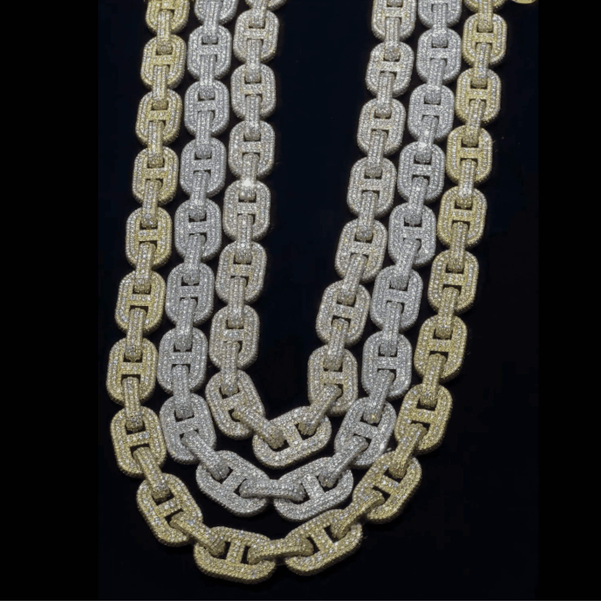 18mm Diamond Silver Men’s Moissanite Chains Iced Out Cuban Link Chain
