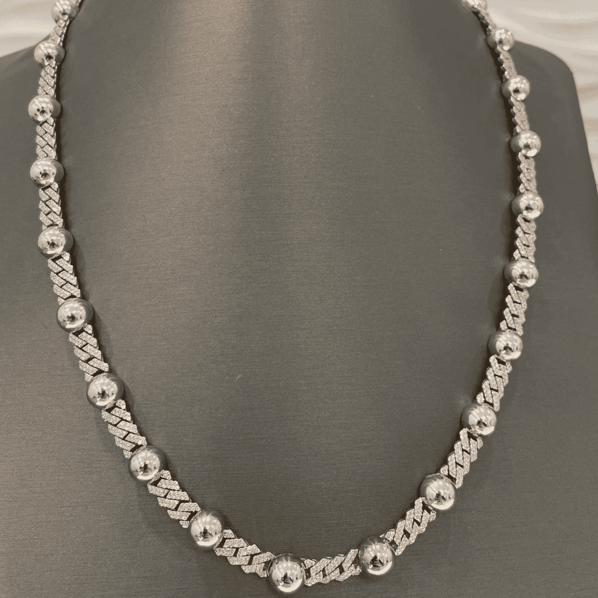 4mm Diamond Silver Iced Out Cuban Link Women’s Moissanite Chains - Image 3