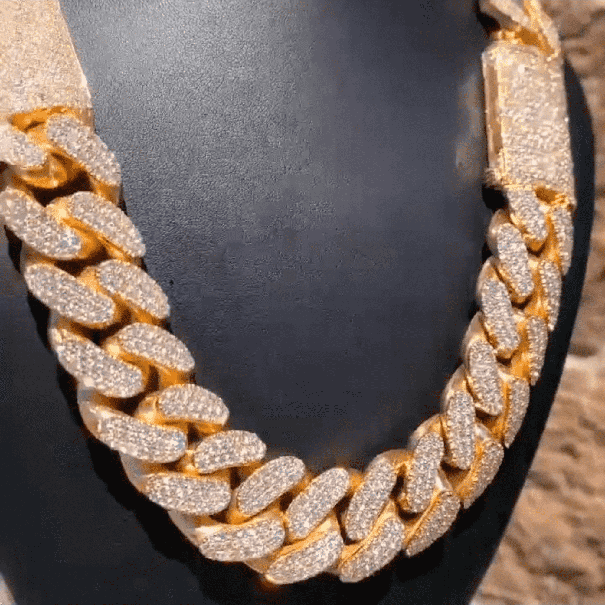 925 Men’s Silver Diamond Tone Iced Out Cuban Link Moissanite Chains - Image 3