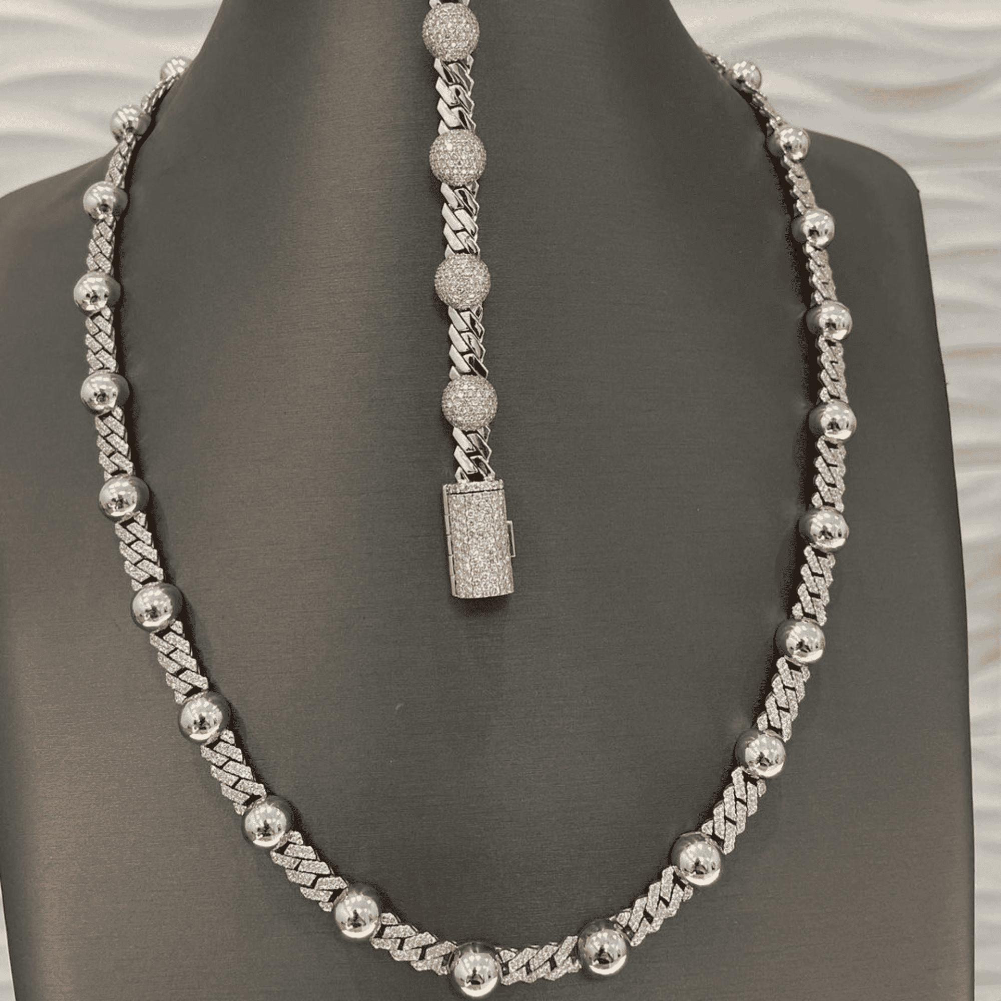 4mm Diamond Silver Iced Out Cuban Link Women’s Moissanite Chains - Image 4