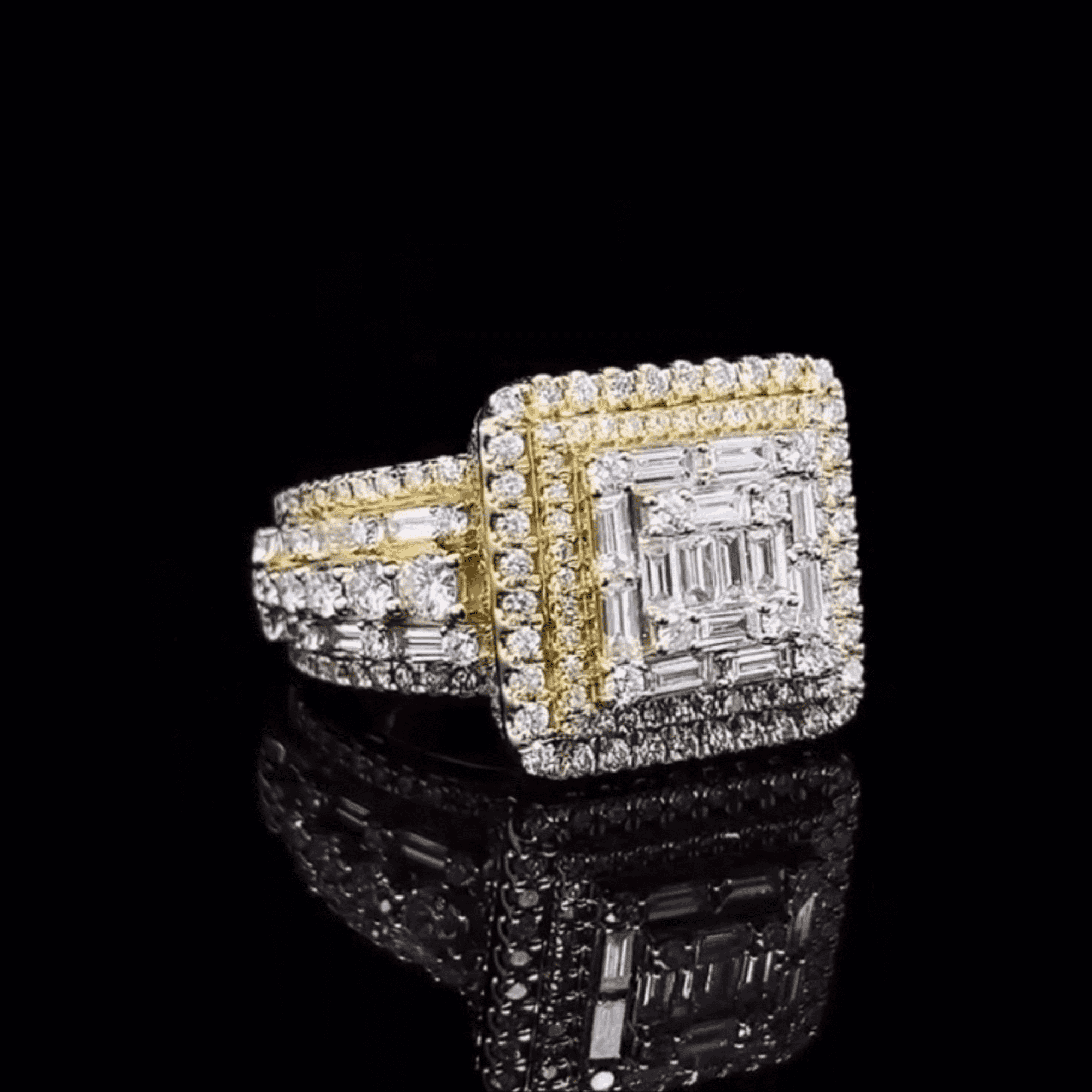 925 Silver Iced Out Rings, Hip Hop Ring, VVS Moissanite Diamonds - Image 3