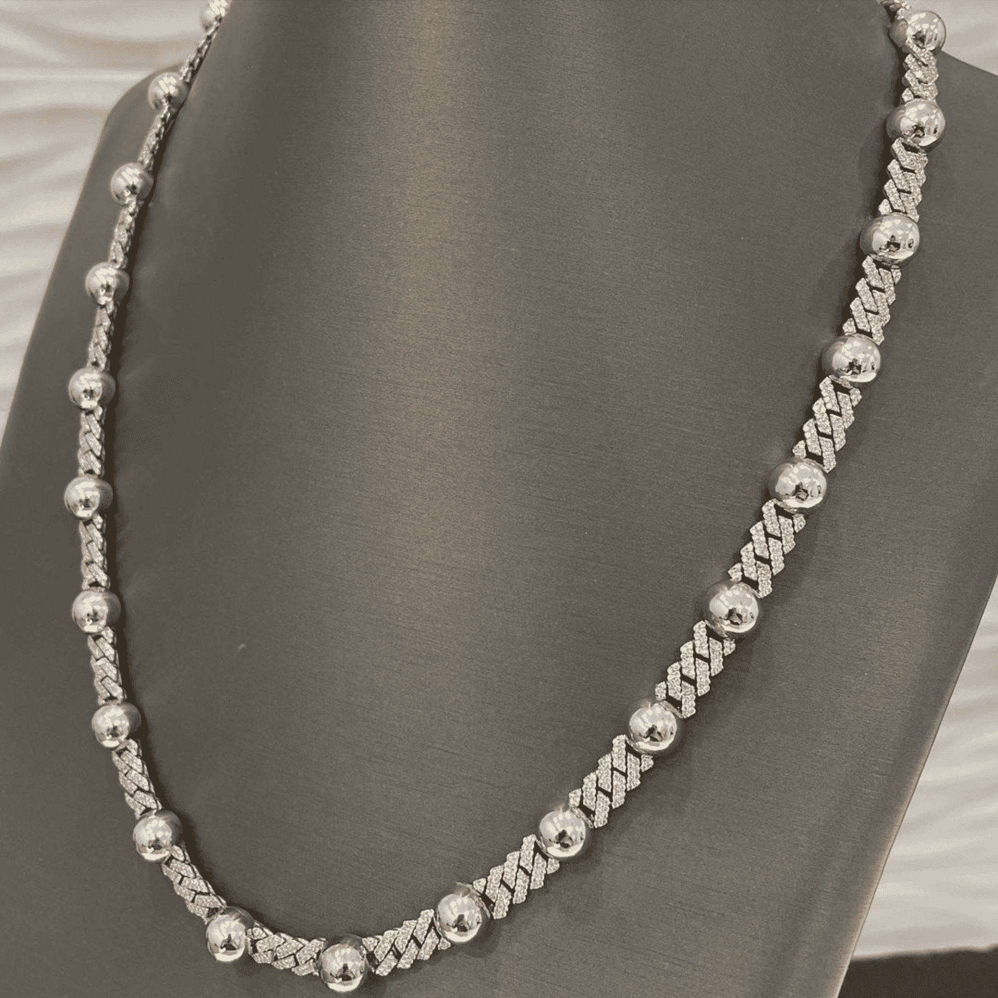 4mm Diamond Silver Iced Out Cuban Link Women’s Moissanite Chains - Image 5