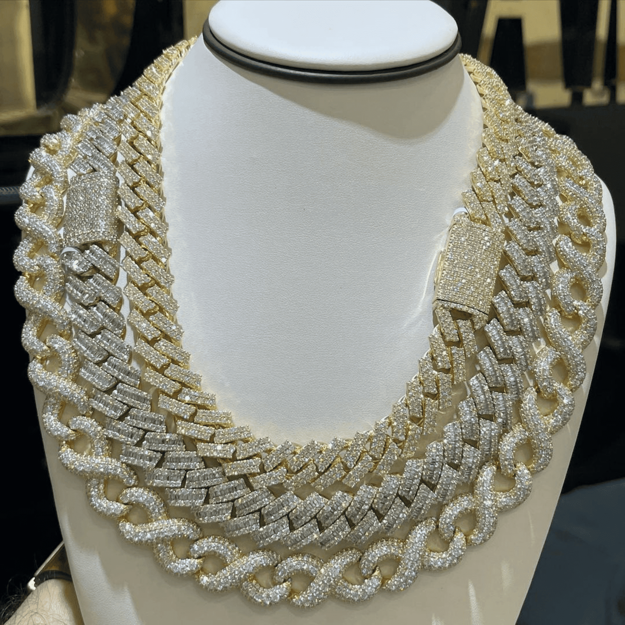 16mm Silver Diamond Men’s Moissanite Chains Iced Out Cuban Link Chain