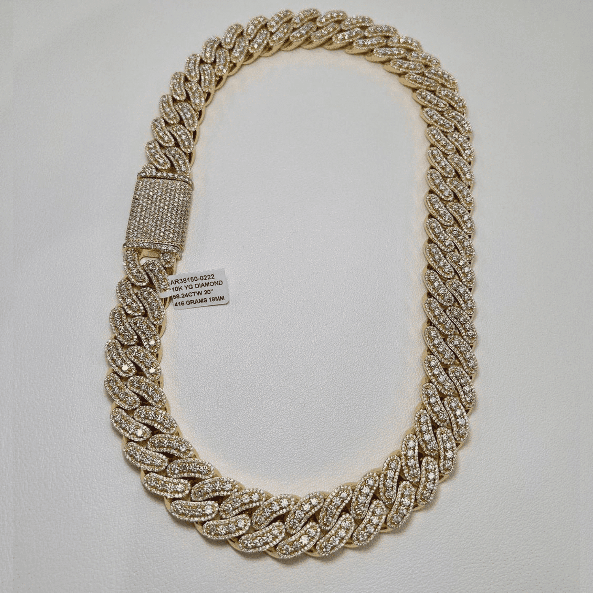 18mm Silver Diamond Men’s Moissanite Chains Iced Out Cuban Link Chain