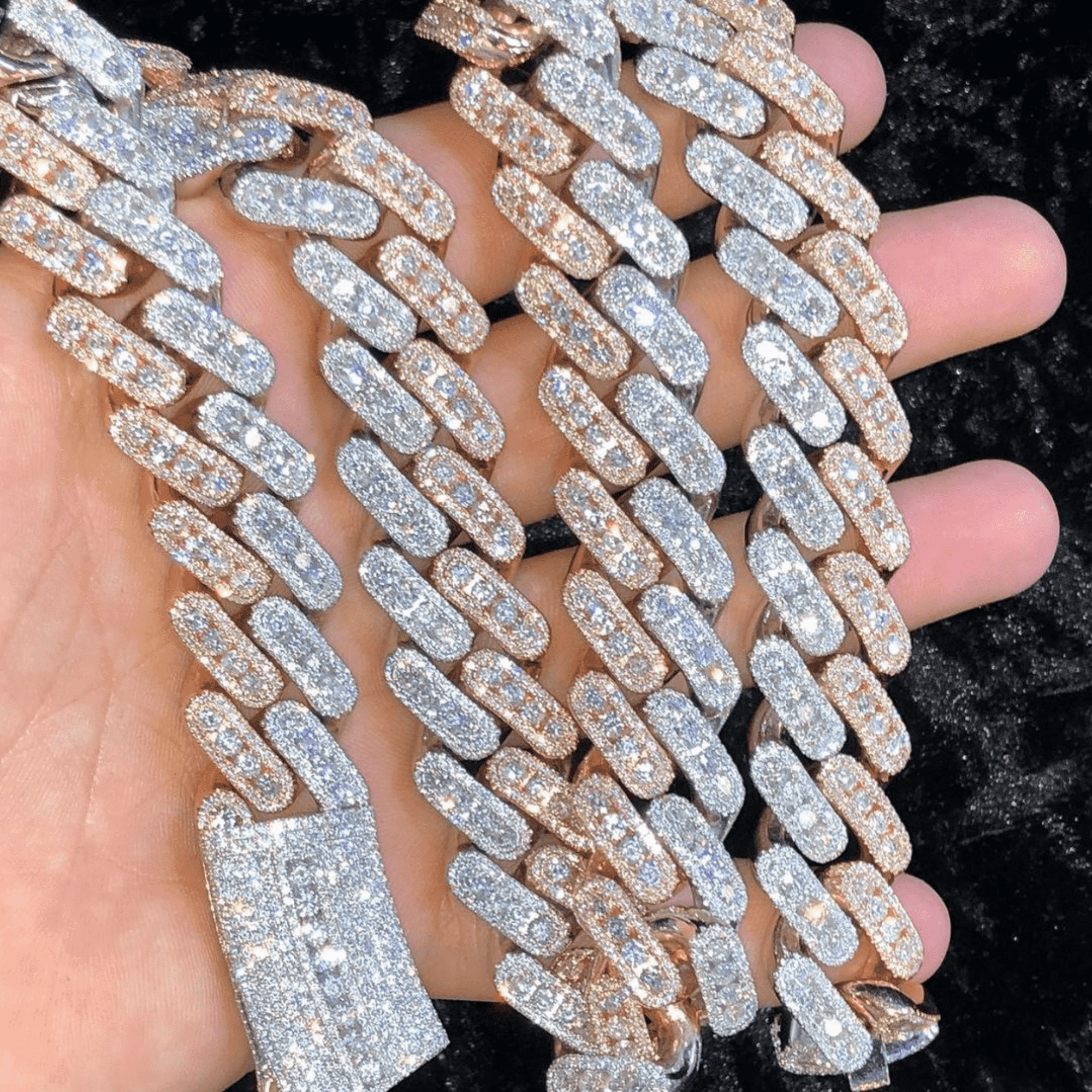 18mm Iced Out Cuban Link Chain Men’s Silver Diamond Moissanite Chains - Image 2
