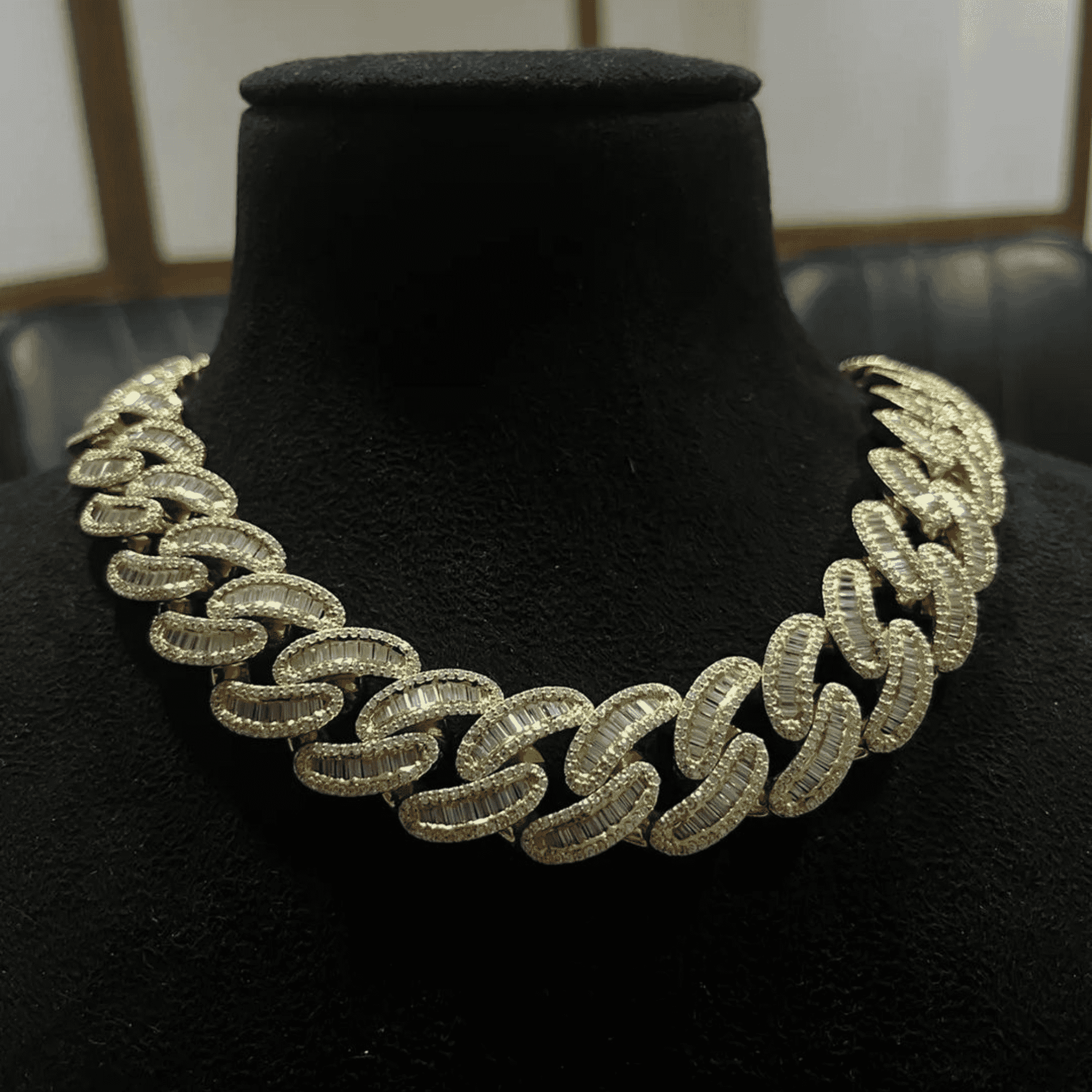 18mm Diamond Silver Men’s Moissanite Chains Iced Out Cuban Link Chain
