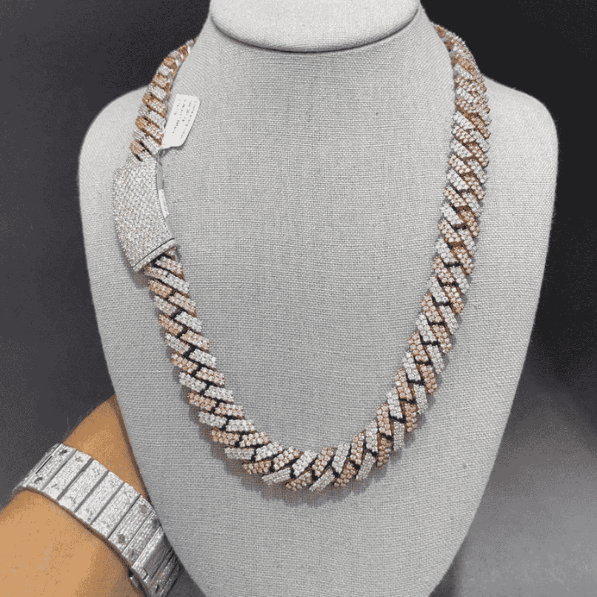 14mm 925 Silver Diamond Men’s Moissanite Chains Iced Out Cuban Link Chain - Image 4