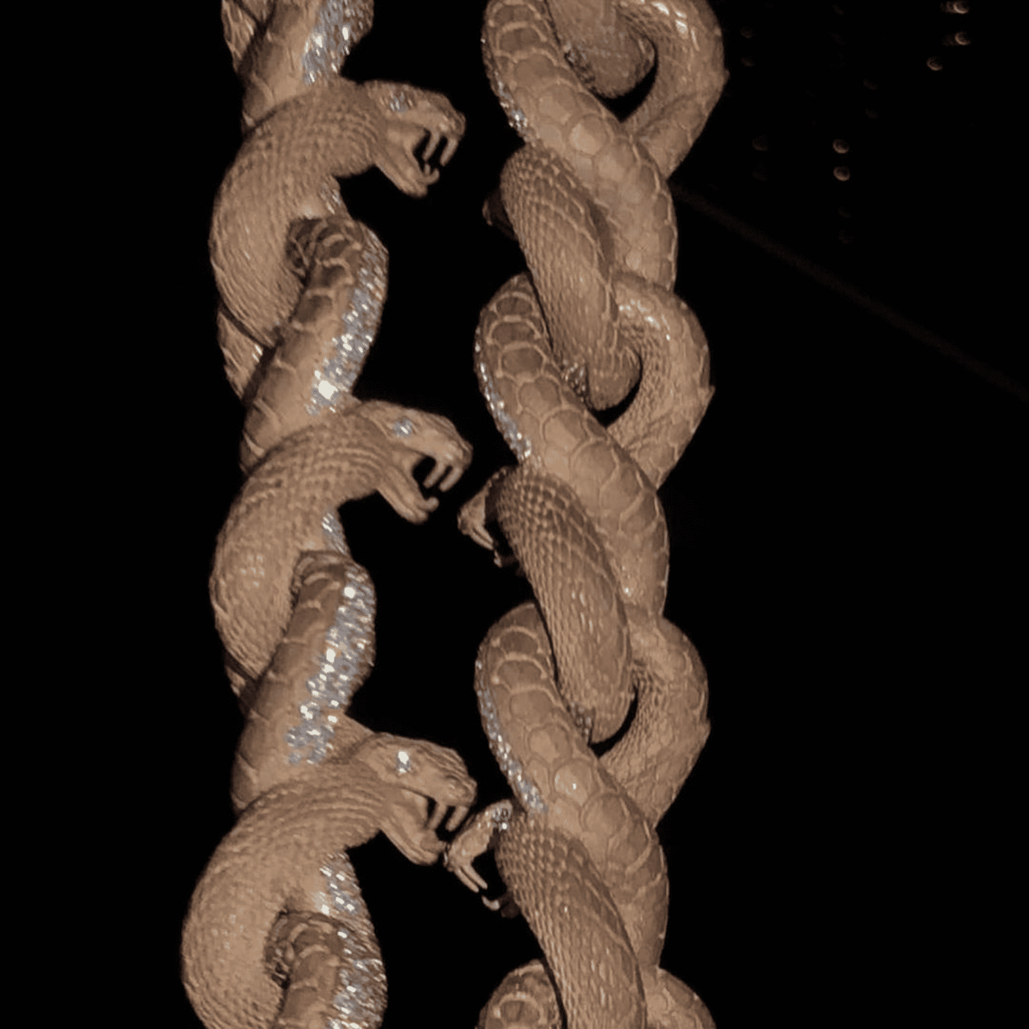 22mm Rose Gold Silver Diamond Men’s Moissanite Chains Cuban Link Iced Out - Image 3