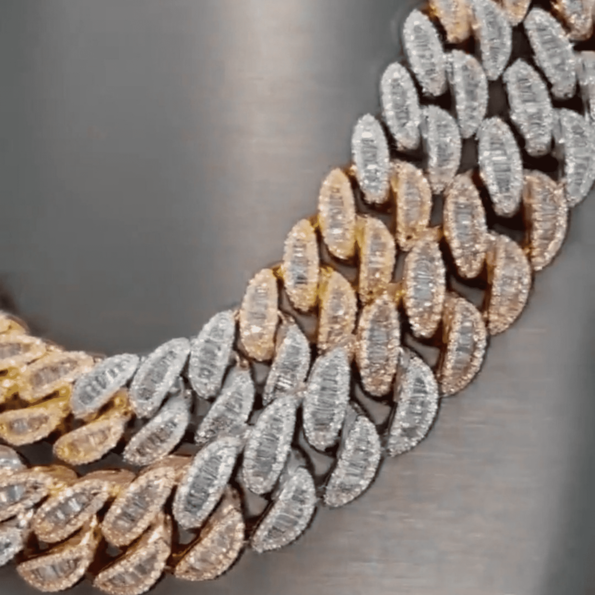 925 Silver Diamond Cuban Link Chain 18mm - Image 3