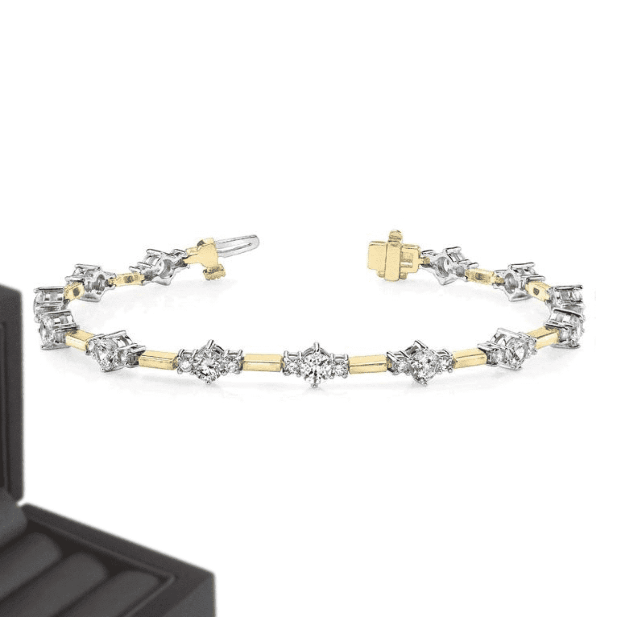 4mm Iced Out Diamond Bracelets, VVS Moissanite Bracelets - Image 2