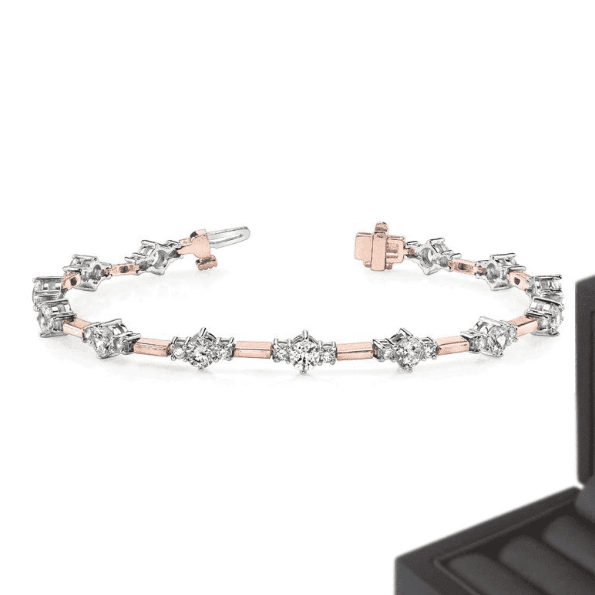 4mm Iced Out Diamond Bracelets, VVS Moissanite Bracelets
