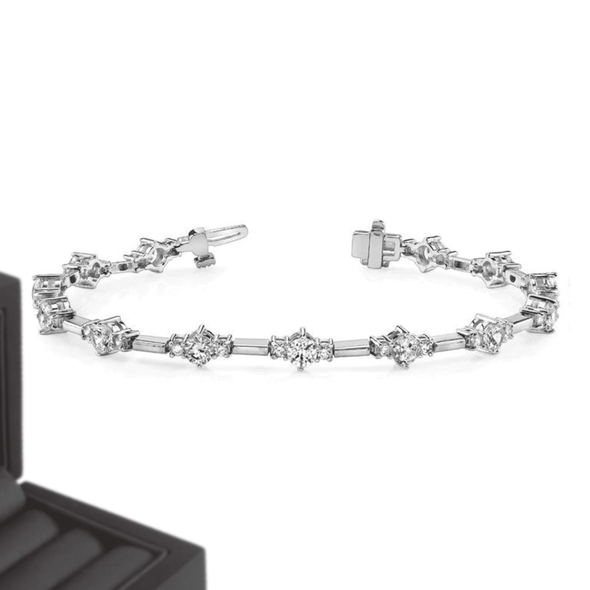 4mm Iced Out Diamond Bracelets, VVS Moissanite Bracelets - Image 4