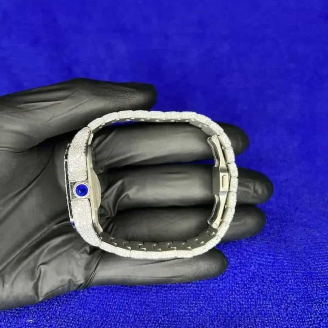 Automatic Bust Down Moissanite Watch With VVS Stones - Image 3