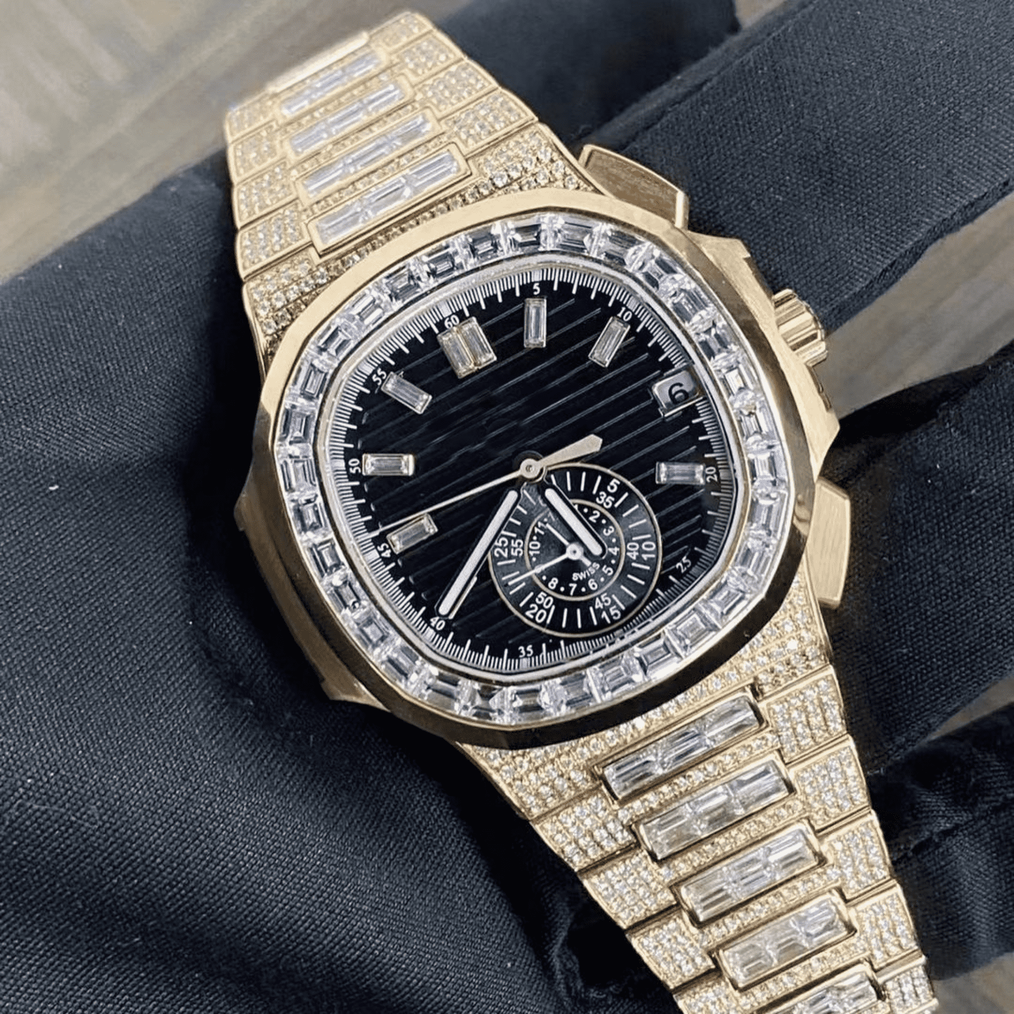 Stainless Steel Iced Out VVS Moissanite Watch for Party - Image 7