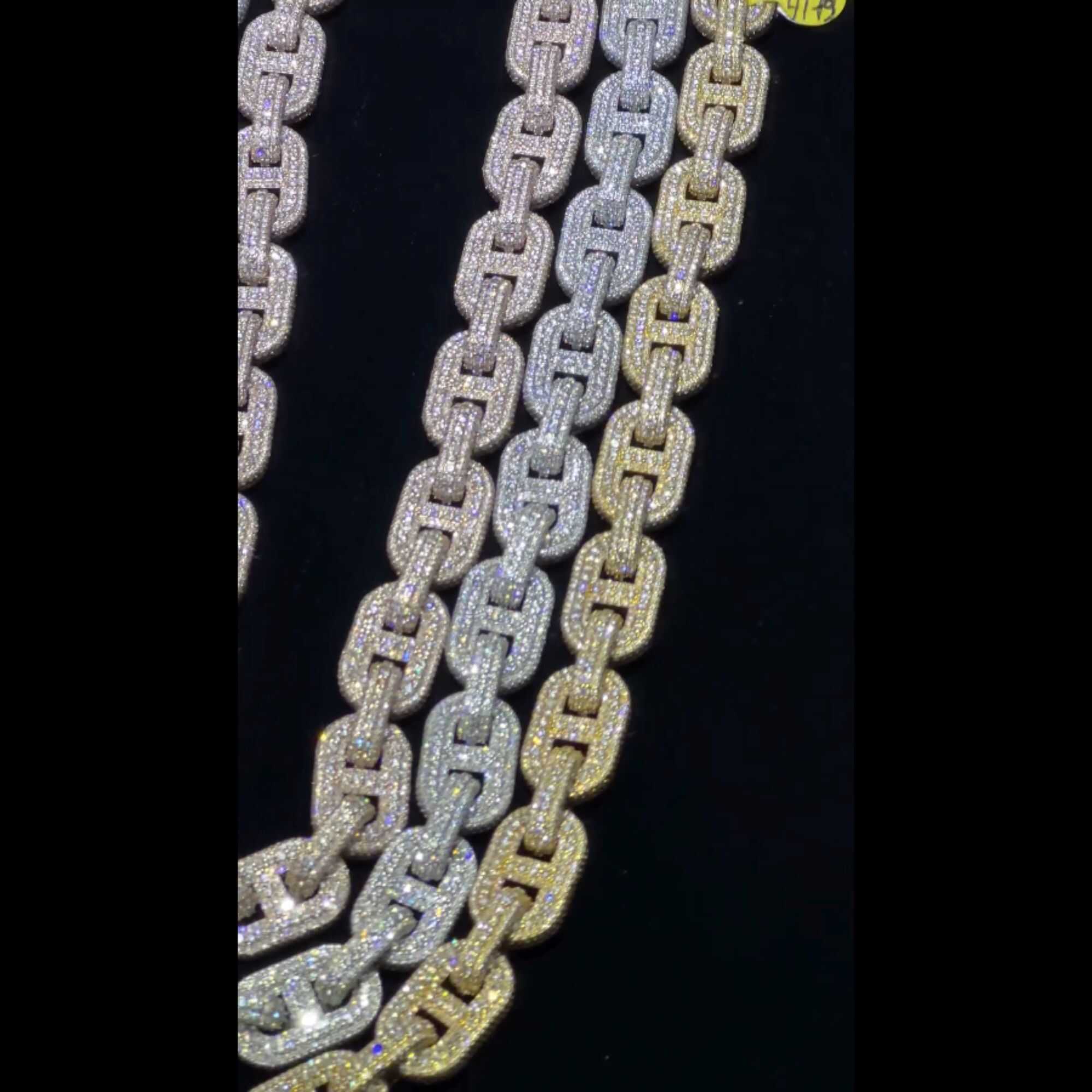 16mm Mens Silver Cuban Link Chain