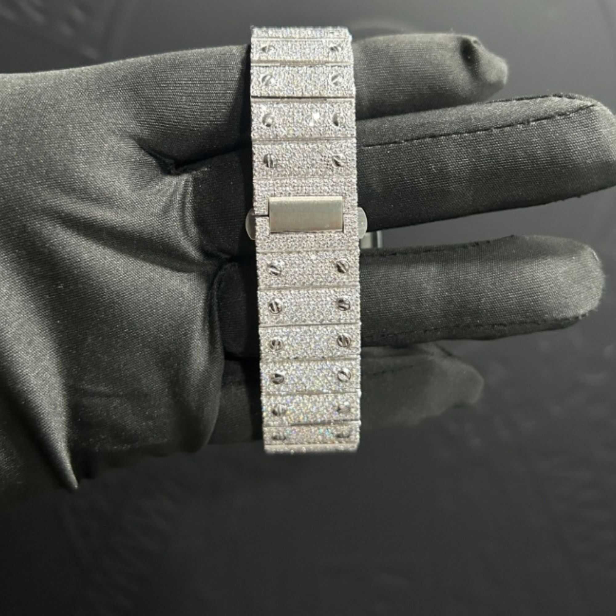Moissanite Watches Iced Out with Adjustable Metal Bracelet - Image 3