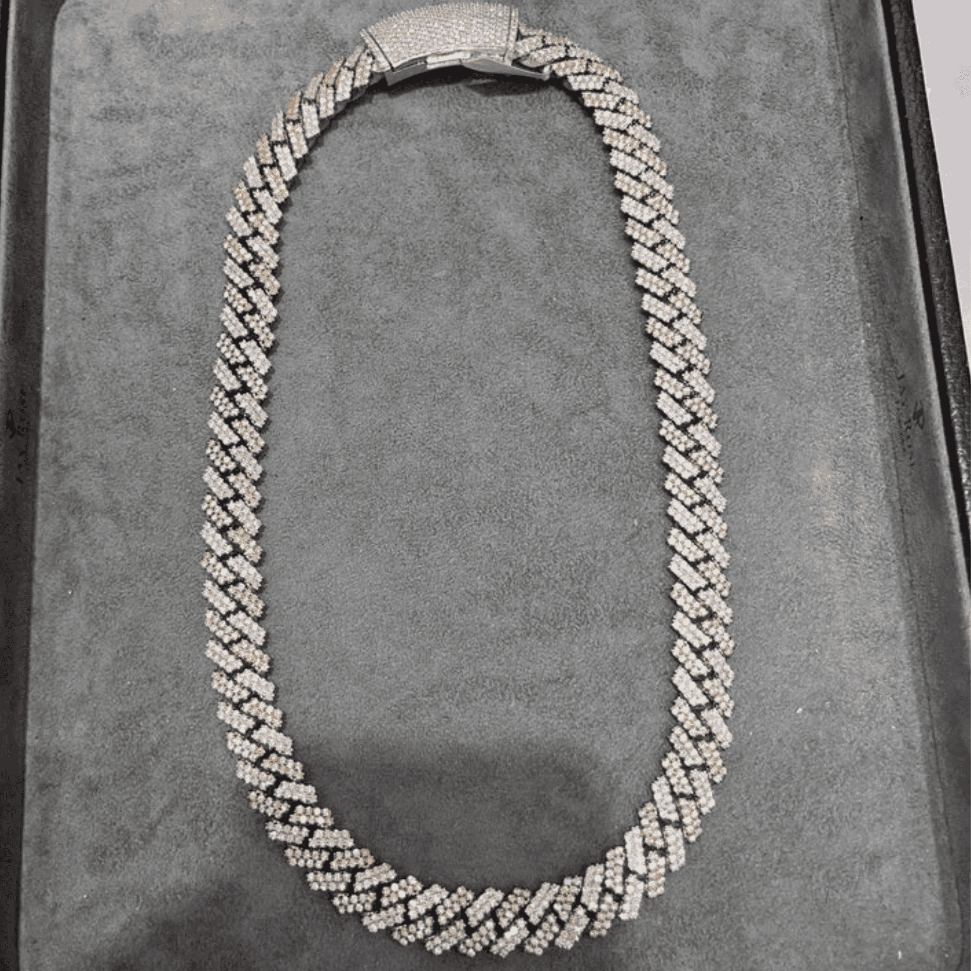 14mm Mens Moissanite Cuban Link Chain