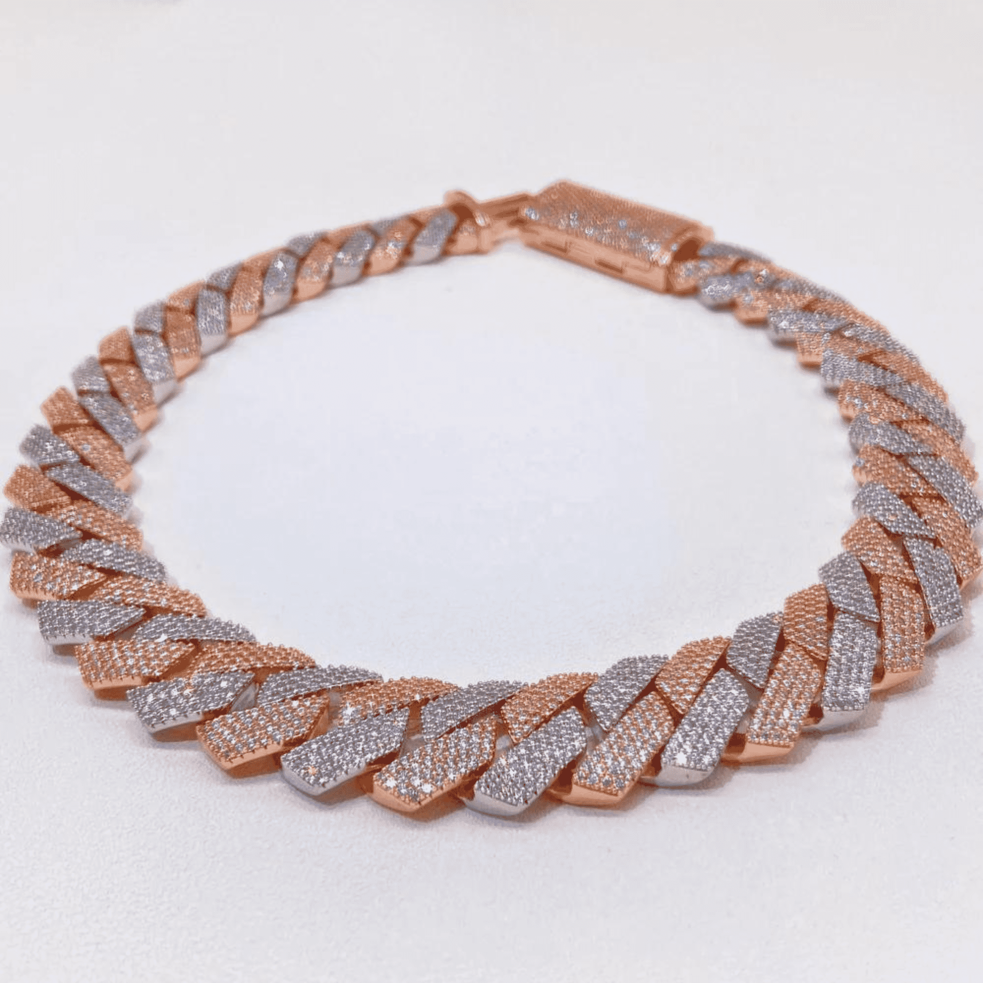 22mm Mens Moissanite Cuban Link Chain