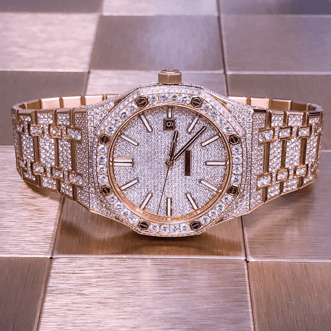 Stainless Steel Iced Out Luxury Watch for Daily Wear