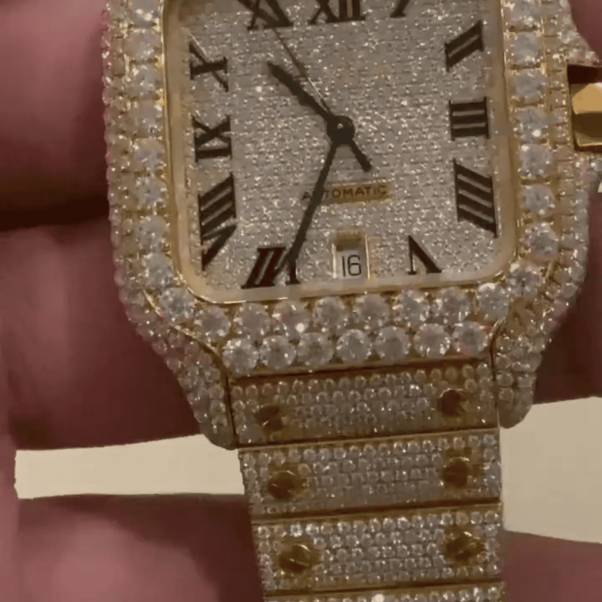 Stainless Steel Iced Out Moissanite Watch for Men - Image 5