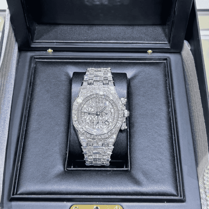 Supreme Edition Bust Down Iced Out Watches, Moissanite Watches - Image 2