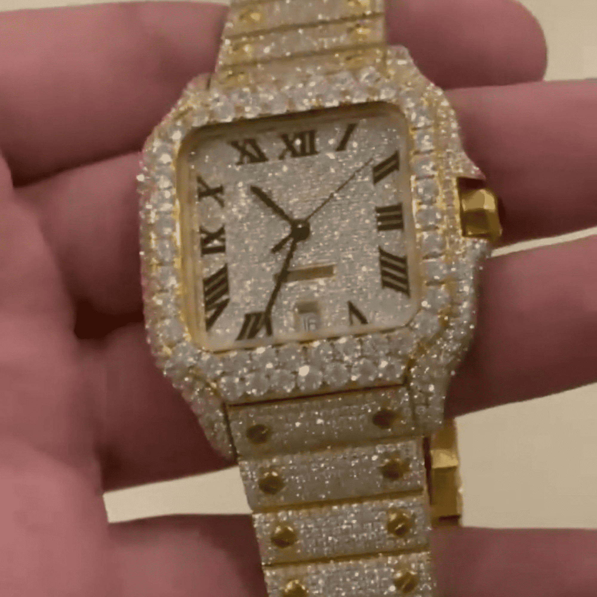 Stainless Steel Iced Out Moissanite Watch for Men - Image 3